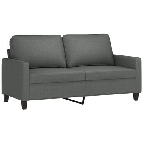 Divano A 2 Posti Grigio Scuro 140 Cm In Tessuto - Foto 1