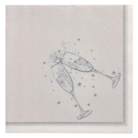 Papstar 89149 Tovagliolo Di Carta Carta Velina Argento 20 Pz - Foto 1