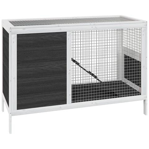 Conigliera Grigia 103x44x69,5 cm in Legno Massello di Pino - Foto 1