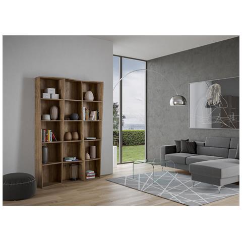 Libreria Moderna Trek 3 Elementi Noce - Foto 6