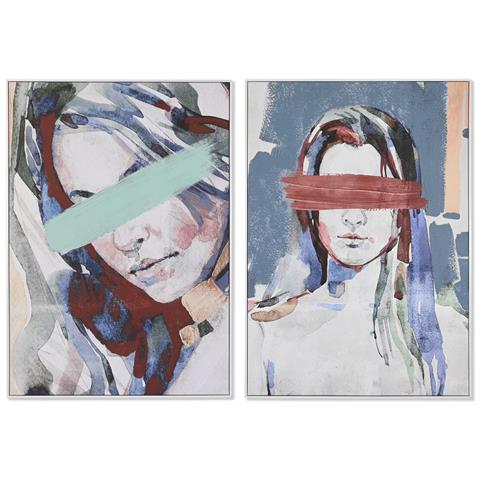 Quadro Dkd Home Decor 103 X 4,3 X 143 Cm Astratto Moderno (2 Unità) - Foto 1