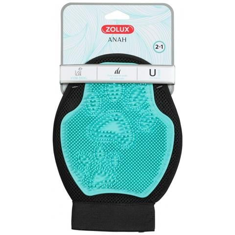 Spazzola Per Cani 470837 Guante Nero Multicolore Nero /blu - Foto 1