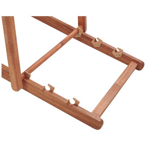 Set Di 2 Sedie Sdraio Legno D'acacia Trama Fenicottero Anzio - Foto 2