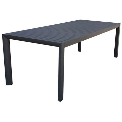 Tavolo Estensibile 160/240 Cm Da Giardino Con Struttura In Alluminio E Piano Con Doghe Orizzontali Abraham - Foto 1