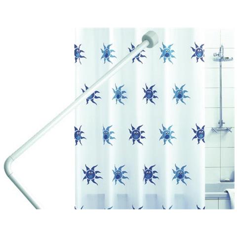 Sostegno Fisso In Alluminio Per Tende Doccia - 80x80 Cm - Foto 2