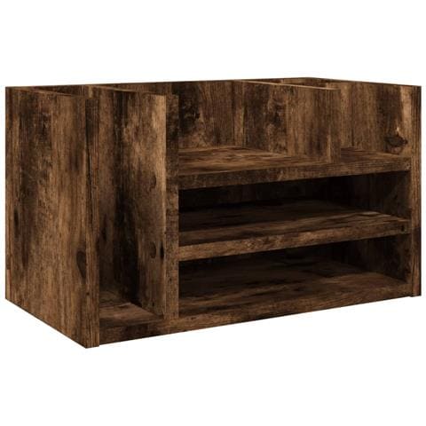 Organizer Scrivania Rovere Fumo 44,5x24x25cm Legno Multistrato - Foto 2