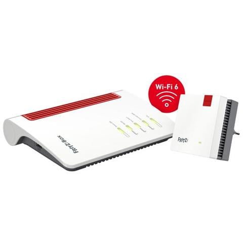 Fritz! Mesh Set 7530 Ax + 1200 Ax Dual-band (2.4 Ghz / 5 Ghz) Wi-fi 6 (802.11ax) Rosso, Bianco 4 3g Interno - Foto 2
