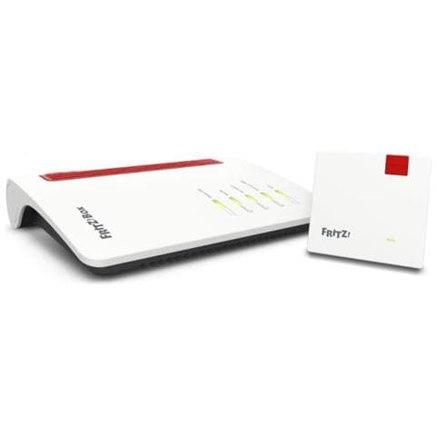 Fritz! Mesh Set 7530 Ax + 1200 Ax Dual-band (2.4 Ghz / 5 Ghz) Wi-fi 6 (802.11ax) Rosso, Bianco 4 3g Interno - Foto 1