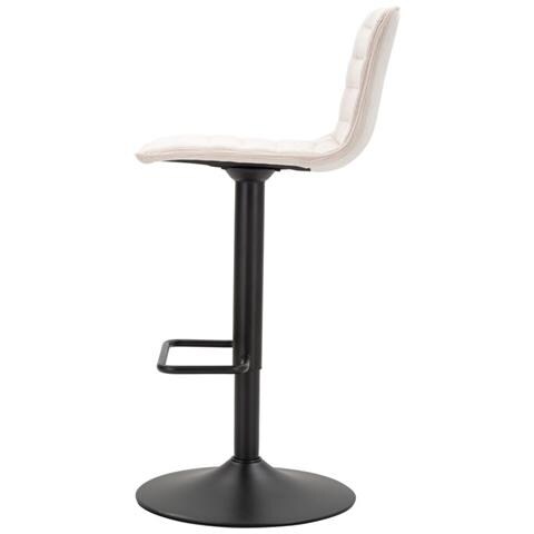 Sgabello Bar High Bianco Cm 43x49,5x85,5-107(seduta Cm 61-82,5) - Foto 2