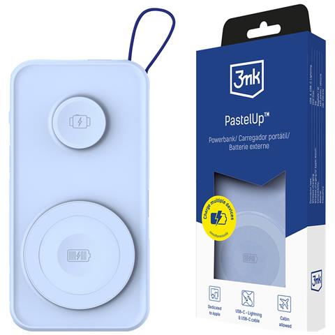 Powerbank Pastelup Wireless Qi Magsafe 10 000mah 22.5w Usb A / C, Blu - Foto 2