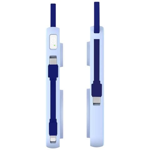 Powerbank Magsafe Qi 10000mah Pastelup 22.5w Con Porte Usb-a / Usb-c, Blu - Foto 10