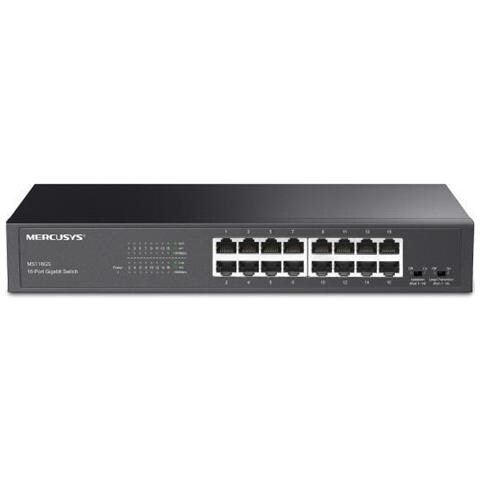 Switch 16 porte Gigabit Ethernet Desktop /Rackmount Mercusys MS116GS 10/100/1000 LAN RJ45 - Foto 3