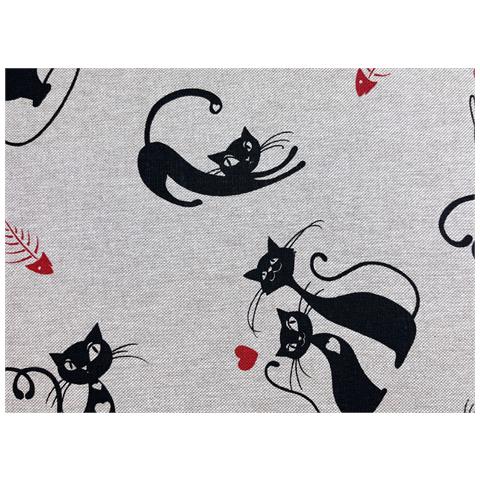 Tovaglia Per Salotto Cucina In Miros Misto Cotone Made In Italy Cat Nero Rp 140x140 Cat Nero - Foto 2