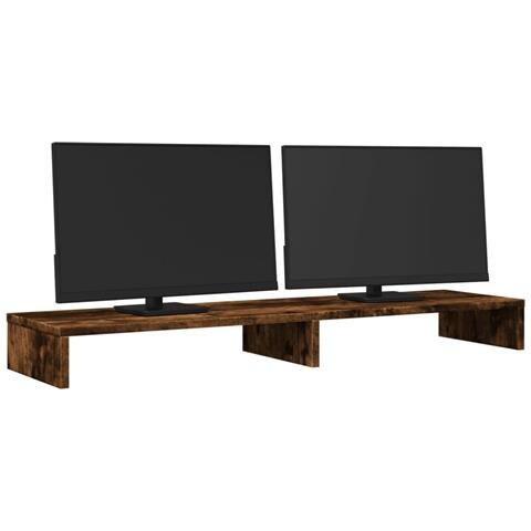 Supporto Per Monitor Rovere Fumo 100x27x10 Cm In Truciolato - Foto 3
