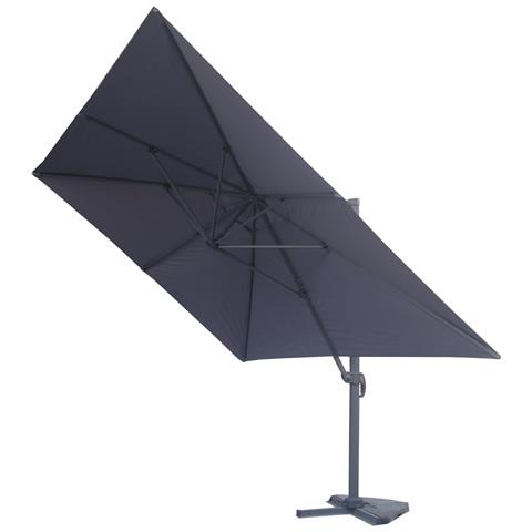 Palatino Set Di Ombrelloni Grigio 3x3m E 4 Piastrelle Zavorrate - Foto 2