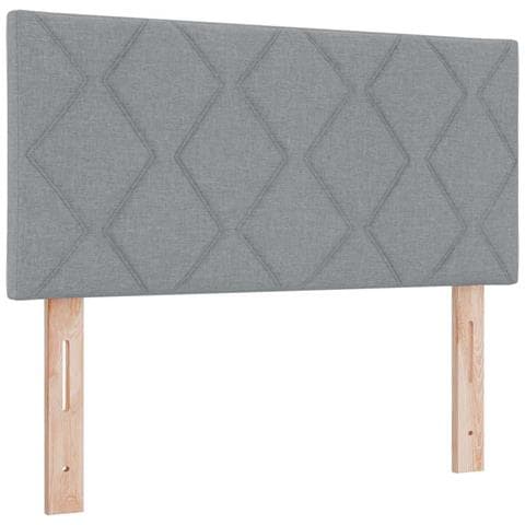 Testiera Design a Blocchi Diamante Grigio Chiaro 100 cm in Tessuto - Foto 1