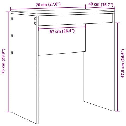 Scrivania Rustica Legno Vecchio Truciolare Piccola Magazzino - Foto 9