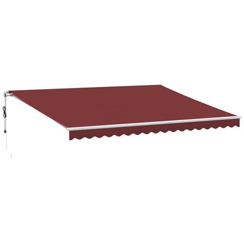 Tenda da Sole Retrattile Automatica con LED Bordò 450x350 cm - Foto 1