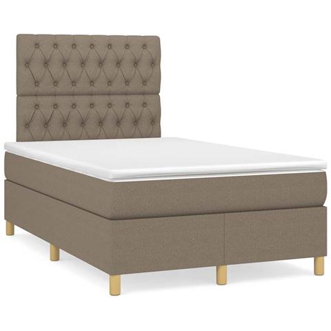 Giroletto a Molle con Materasso Tortora 120x190 cm in Tessuto - Foto 2