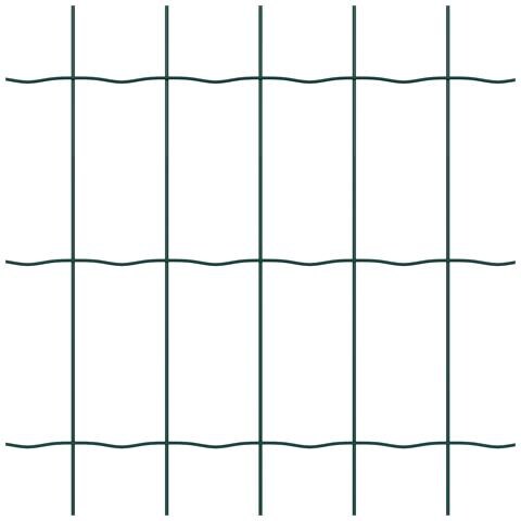 Recinzione Euro con 7 Pali a Punta 0.4x10 m Acciaio Zincato Verde - Foto 9