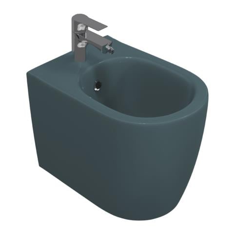 Sanitari Filomuro Opaco Infinity: Vaso, Bidet, Copriwater Soft-close - Verde Petrolio Opaco - Foto 4