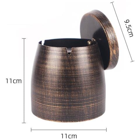 Posacenere In Metallo Con Coperchio - Posacenere Creativo A Forma Di Cono Per Bar, Ktv, Caffè M - Foto 1