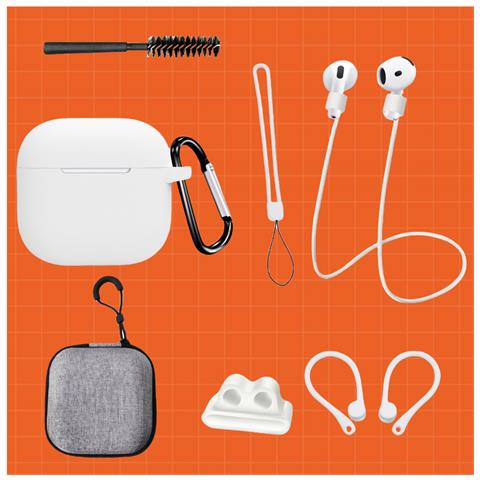 Set Di Otto Pezzi Di Custodie Bianche Per Airpods Di Quarta Generazione - Foto 2