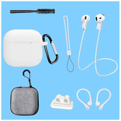 Set Di Otto Pezzi Di Custodie Bianche Per Airpods Di Quarta Generazione - Foto 3