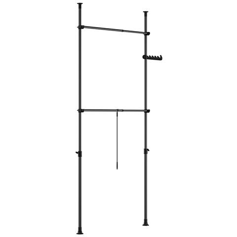 Armadio In Metallo Con Ante Scorrevoli Grigio Scuro Dimensioni 126x27x295 Cm - Foto 1