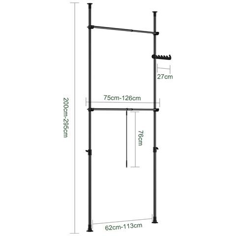 Armadio In Metallo Con Ante Scorrevoli Grigio Scuro Dimensioni 126x27x295 Cm - Foto 7