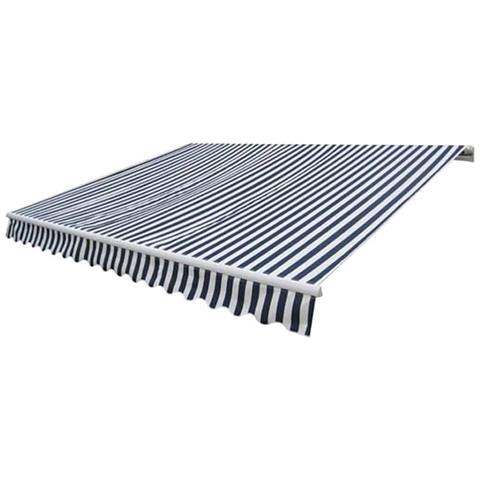 Lusso Casadino -  Tenda Da Sole Pieghevole Motorizzata 400 Cm Blu/bianca - Foto 2