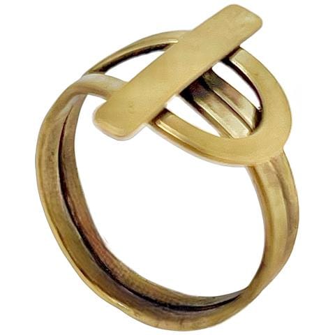 Anello Di Chiusura In Ottone Placcato Oro - Foto 2