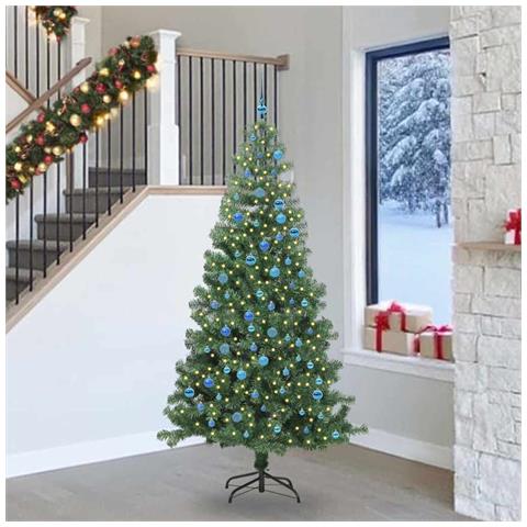 Albero di Natale con 300 LED con supporto Verde 240 cm PVC - Foto 2