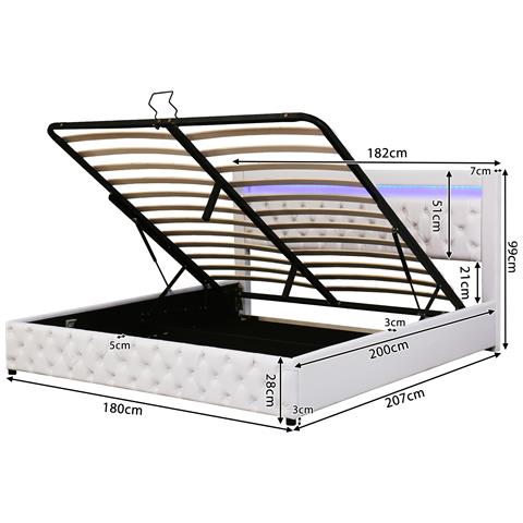 Letto Con Rivestimento In Pu E Doghe Che Riducono Il Rumore - Foto 2