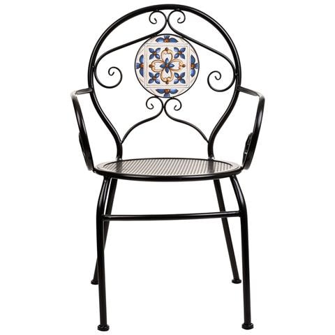 Poltrona In Mosaico E Ferro Battuto 58 X 54 X 88h Cm - Foto 2