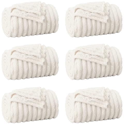 Coperte da Pile 6 pcs Crema 150 x 130 cm Panno - Foto 1