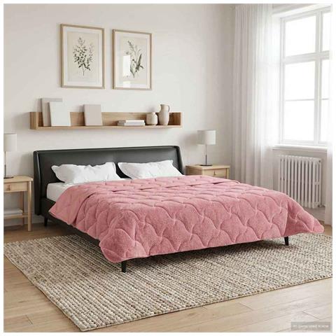 Duvet Estivo Rosa 200 x 220 cm Microfibra e Fleece Teddy - Foto 2