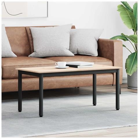 Tavolino da salotto Naturale 100 x 50 x 45 cm Pino massello - Foto 2