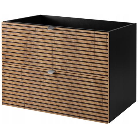 | Mobili da bagno | Marrone opaco, nero | L /A /D circa 80/57/46 cm | Mobiletto, mobile da bagno, mobile da bagno, LOFT - Foto 10