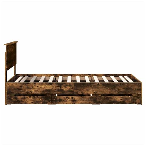 Struttura del letto con cassetto Rovere fumé 90 x 190 cm - Foto 9