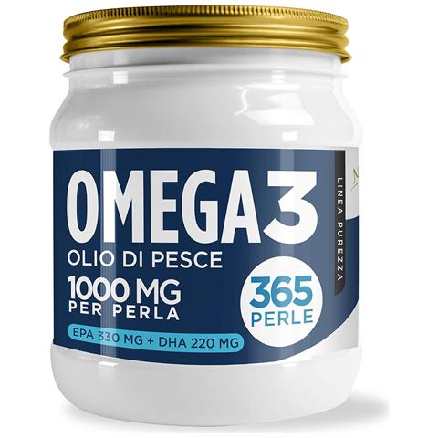 Omega 3 Olio di Pesce 1000 mg 365 Perle Softgels - EPA, DHA e Vitamina E - Apporto Quotidiano di Acidi Grassi Essenziali - Foto 1