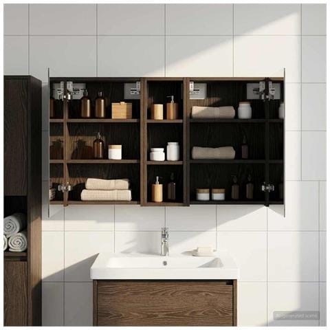 Set di Armadi da Bagno con porta 3 pcs 100 x 10,5 x 60,5 cm - Foto 2