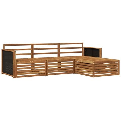 Set di divani da esterno 4 pcs Naturale - Foto 1