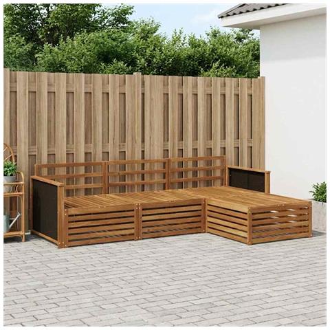 Set di divani da esterno 4 pcs Naturale - Foto 2