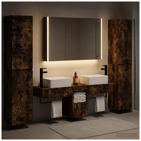 Set di mobili per il bagno 6 pcs Rovere Fumo - Foto 2