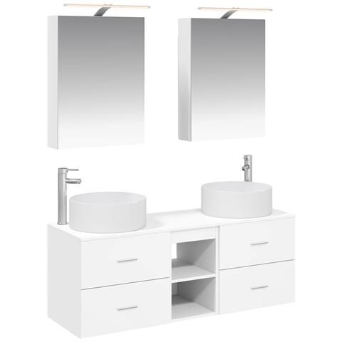 Set di mobili per il bagno 5 pcs Bianco - Foto 1