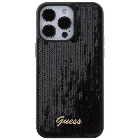 Guess Sequin Script Metal Per Iphone 15 Pro Max - Colore Nero - Foto 1