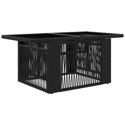 Set Divano da Giardino 6 pz Nero e Bianco Crema polyrattan - Foto 2
