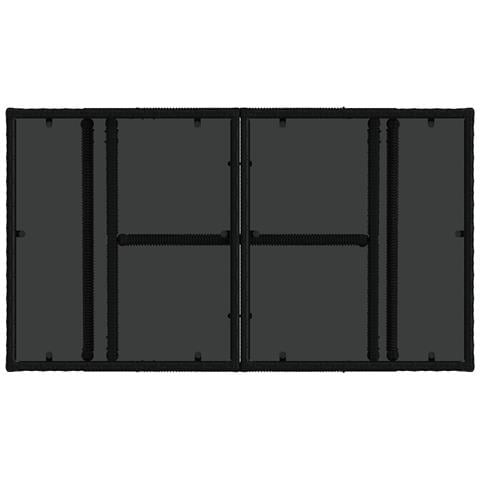 Set Divano da Giardino 6 pz Nero e Bianco Crema polyrattan - Foto 10