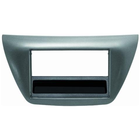 Adattatore autoradio 03384 Mascherina con foro ISO / Doppio DIN colore grigio metallo. Lancer Evo - Foto 1
